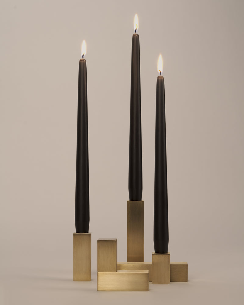 Domino Candle Holder Brass