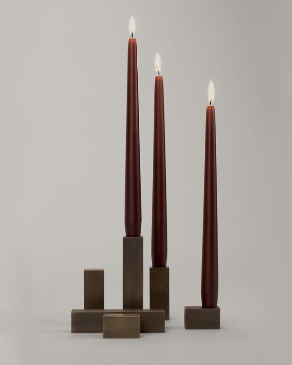 Domino Candle Holder Bronze